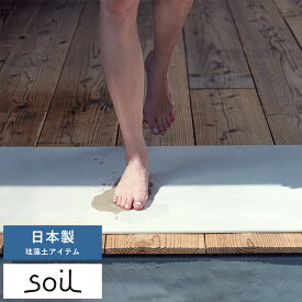 珪藻土 バスマット 日本製 国産 soil BATH MAT large ノンアスベスト 足ふきマット 風呂場 速乾 大きい 大判