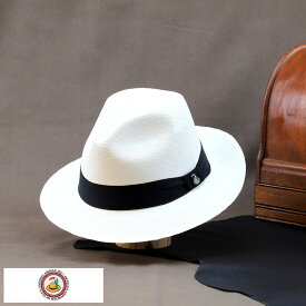 父の日 パナマ帽 メンズ 本場エクアドル製 Ecua-Andino パナマハット クラシック ミディアムブリム ホワイト 中折れハット 中折れ帽子 パナマ帽子 おしゃれ かっこいい 大人