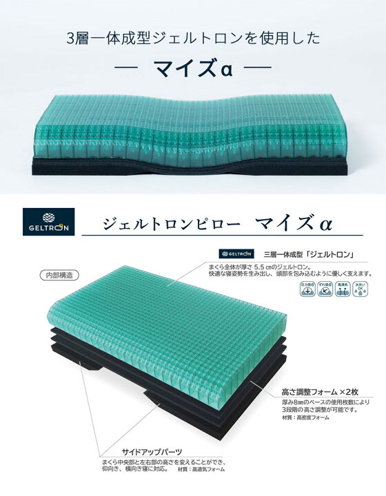 楽天市場】GELTRON ジェルトロンピロー マイズα 枕 まくら 肩こり 首 
