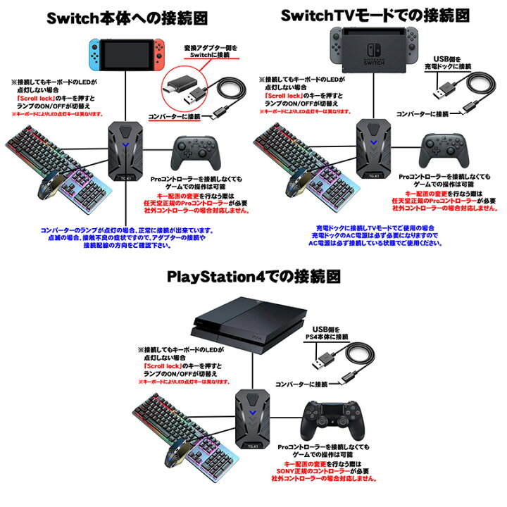 楽天市場 Nintendo Switch Ps4 Ps3 Xbox One 対応 ゲーム3点セット 青軸片手ゲーミングキーボード マウス コンバーター K9 V8 K1 Tgk1 バックライト 35キー 英語配列 光学式 送料無料 Switchゲーミング品 近未来shop