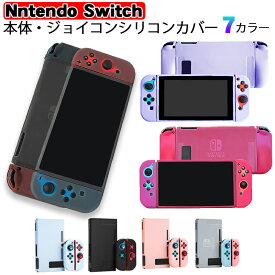 Nintendo Switch 通常モデル 本体カバー 在庫処分品 シリコン 保護ケース ピンク ブラック ブルー ホワイト パープル シリコンカバー ジョイコン用 Joy-Con グリップ