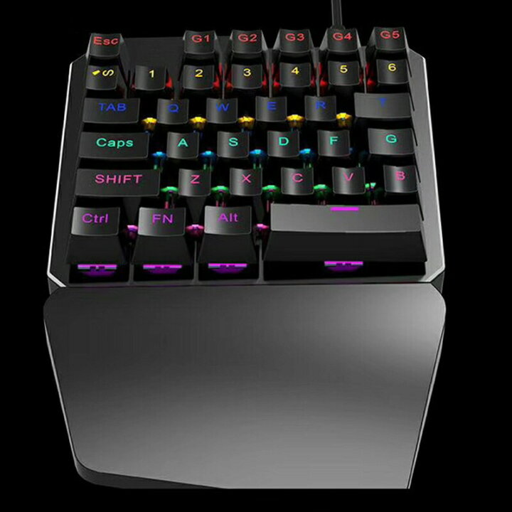 楽天市場】片手ゲーミングキーボード 青軸搭載 メカニカル ゲーム PC用 