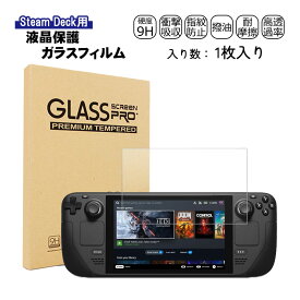 Steam Deck用 画面保護フィルム GLASS SCREEN PRO+ PREMIUM TEMPERED 硬度9H 指紋防止 撥油 耐衝撃 耐摩擦 高透過率 スチームデック スチームデッキ 気泡防止 【送料無料】