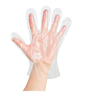 安心して使える極薄手手袋ビニール手袋 Lサイズ x10枚x10袋=100枚入り キッチン手袋 手袋 作業手袋