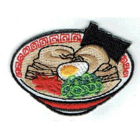 ワッペン「 ラーメン 」可愛いイラストの刺繍ワッペン