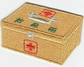 ワッペン「 救急箱・薬箱 」可愛いイラストの刺繍ワッペン