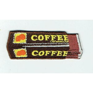 ワッペン「 コーヒーガム 」可愛いイラストの刺繍ワッペン