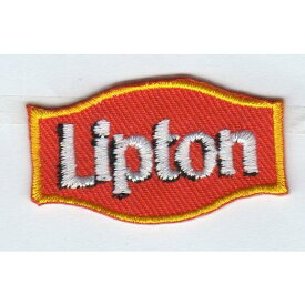 ワッペン　「 Lipton リプトン 」可愛いイラストの刺繍ワッペン