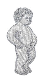 ワッペン「 小便小僧 」可愛いイラストの刺繍ワッペン　