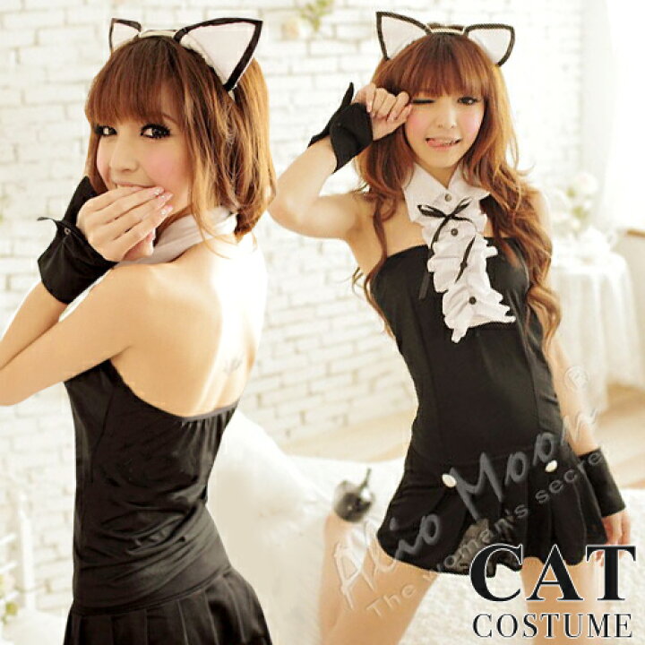 楽天市場 ハロウィン コスプレ 仮装 黒猫 ネコ 猫 コスプレ衣装 コスチューム 衣装 セクシー ゴスロリ ワンピース レディース ねこ耳 黒 大人 女性 可愛いコスプレ ハロウィン仮装 ハロウィン衣装 Cosplay Costume オシャrevo