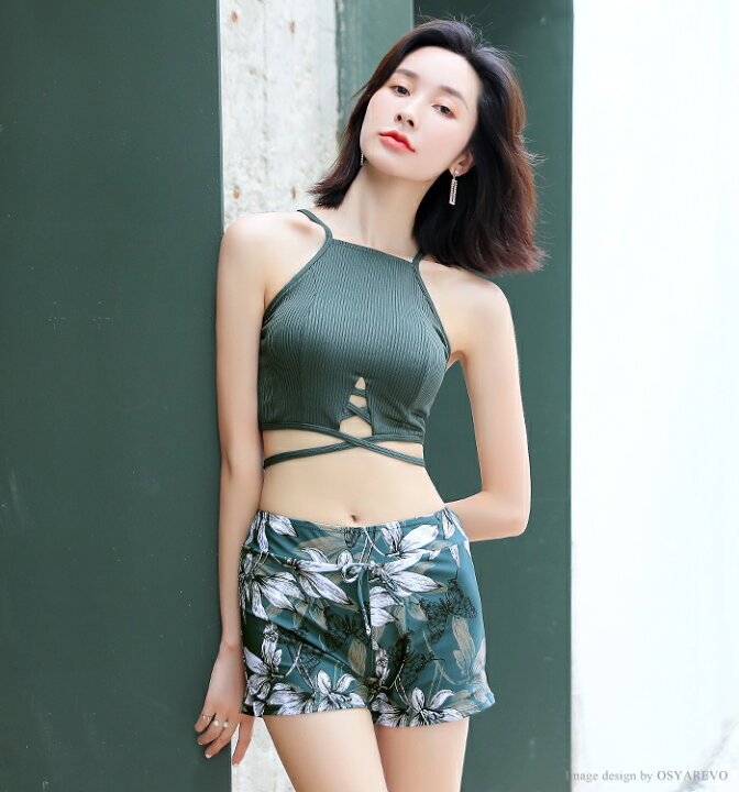 楽天市場 水着 レディース 体型カバー ビキニ バンドゥ ハイネック 3点セット エスニック柄 無地 ロングスカート パレオ M L Ll ママ 体型カバー水着 30代 40代 50代 セパレート オトナ女子 リゾート オシャrevo