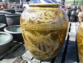中国壷　大 　大きい壺　シック　傘立て　飾り　インテリア　壺
