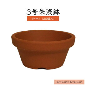 3号朱浅鉢【1ケース　120個入り】