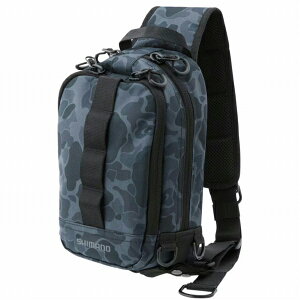 シマノ スリング ショルダーバッグ BS-025T ブラックカモ M 装備 収納 小型バック(布地)