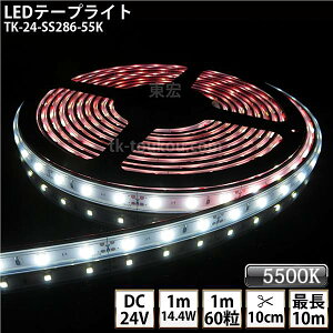 LEDe[vCg VR`[u TK-24-SS286-55K F(5500K) 60/m PF IP67 DC24V Ogp\ WbNtOa5.5mm×a2.1mm DIY _ɂ͕ʓrdKvł y