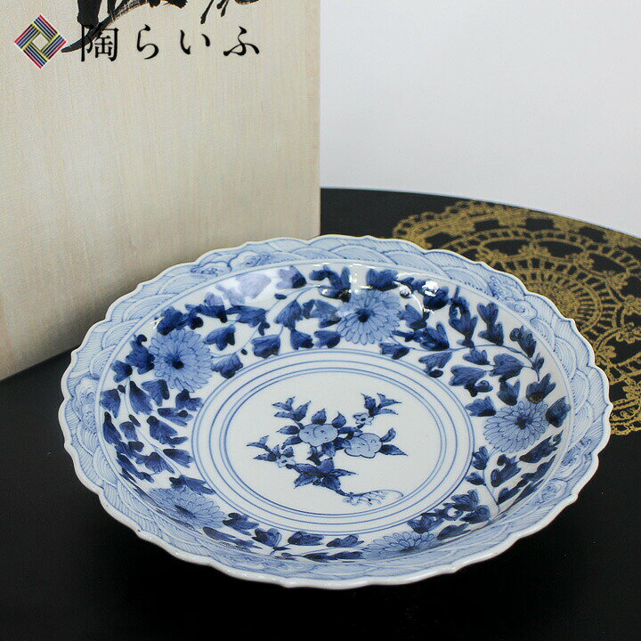 楽天市場】九谷焼 6号中皿 桃果唐草文/山本長左（宮内庁御用窯）＜送料 