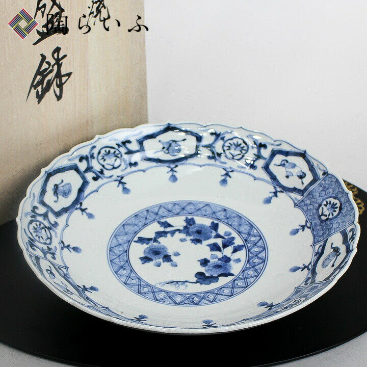 楽天市場】九谷焼 8.5号盛皿 祥瑞手菊紋/山本長左（宮内庁御用窯 