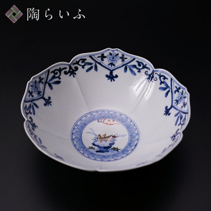 楽天市場】九谷焼 中鉢（さくら型）天啓色絵吉祥文/山本長左（宮内庁 
