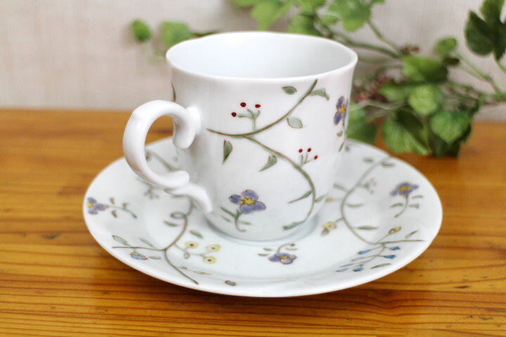 楽天市場】九谷焼 カップ&ソーサー 紫花唐草/川合孝知＜送料無料＞和 