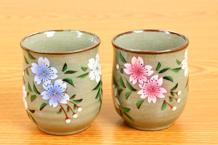 楽天市場】九谷焼 組湯呑 花かすみ 桜/美山窯＜送料無料 和食器 湯呑 