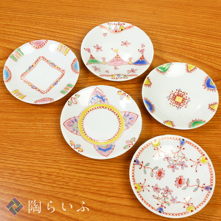楽天市場】九谷焼 丸皿揃 色絵絵変り/銀舟窯＜送料無料＞和食器 小皿 