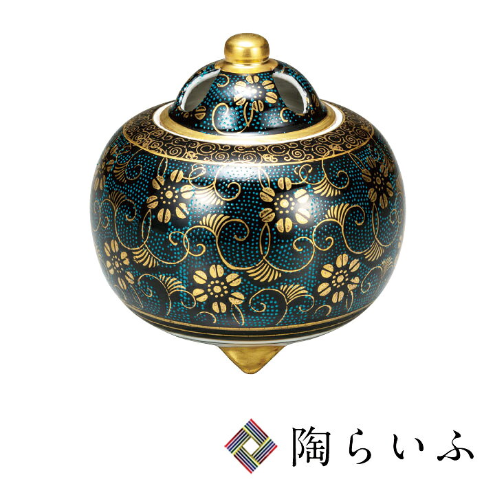 楽天市場】九谷焼 4号香炉 青粒鉄仙 ＜送料無料＞香炉 仏具 人気 