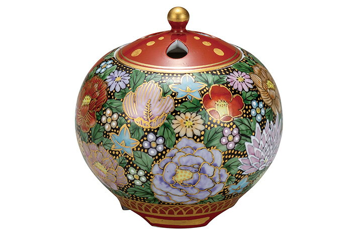 楽天市場】九谷焼 3号香炉 本金花詰 / 龍山＜送料無料 香炉 仏具 人気 