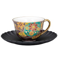 九谷焼 カップ＆ソーサー 海亀（ソーサー山中漆器） ＜コーヒーカップ カップ＆ソーサー 人気 ギフト 贈…