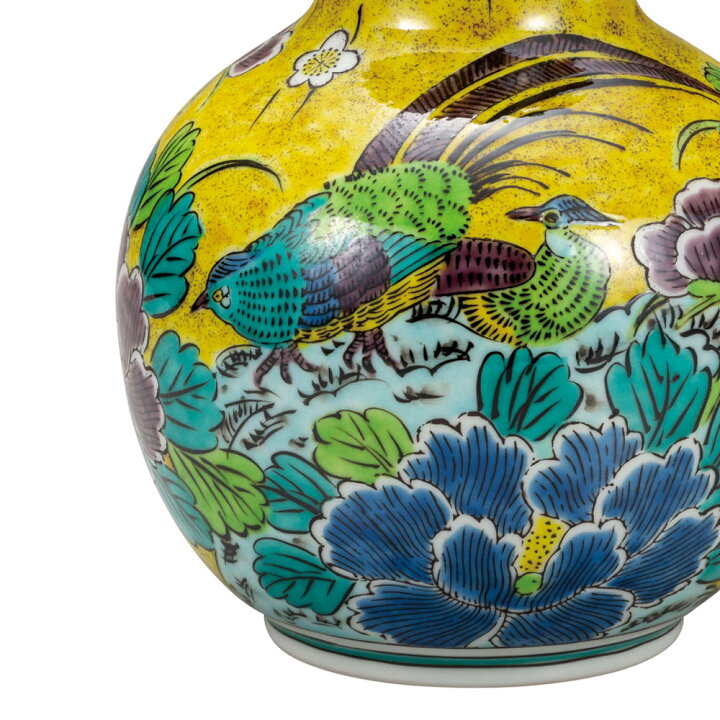 楽天市場】九谷焼 6.5号花瓶 吉田屋花鳥＜送料無料＞花器 花瓶 人気 