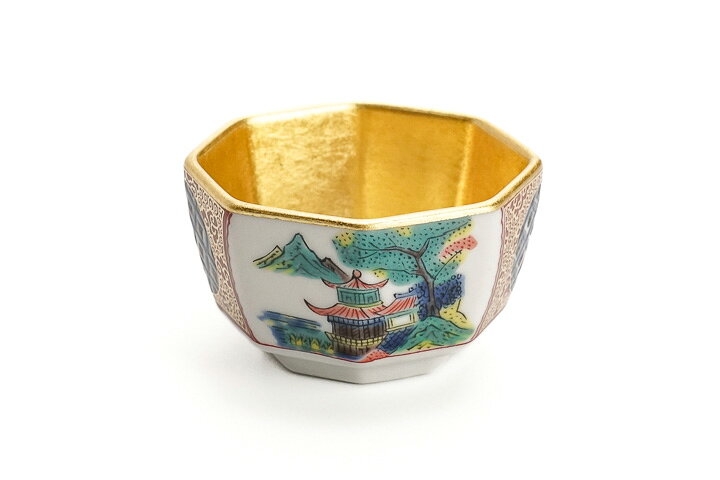 楽天市場】九谷焼 組盃 時代画風 金箔 6種セット/箔一＜酒器 盃 ぐい呑 