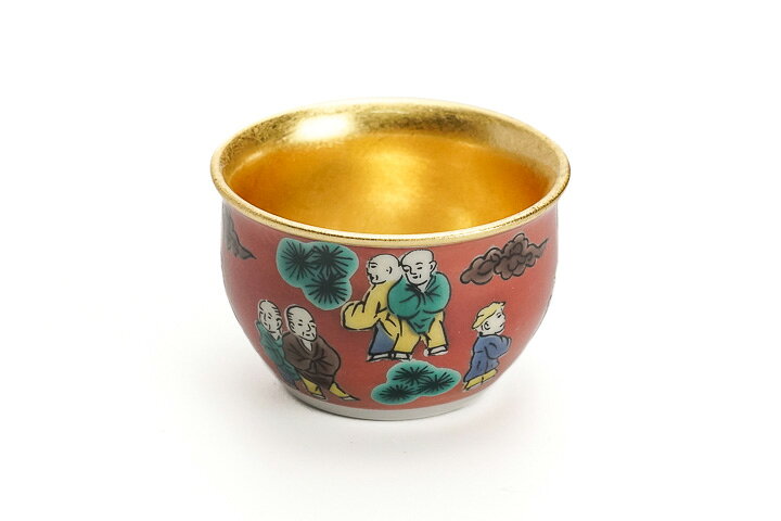 楽天市場】九谷焼 組盃 時代画風 金箔 6種セット/箔一＜酒器 盃 ぐい呑  