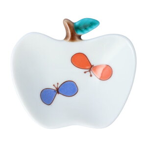 九谷焼 りんご小皿 / ハレクタニ 和食器 豆皿 フルーツ型 人気 ギフト 贈り物 プレゼント 結婚祝い 引き出物 内祝い 新築祝い