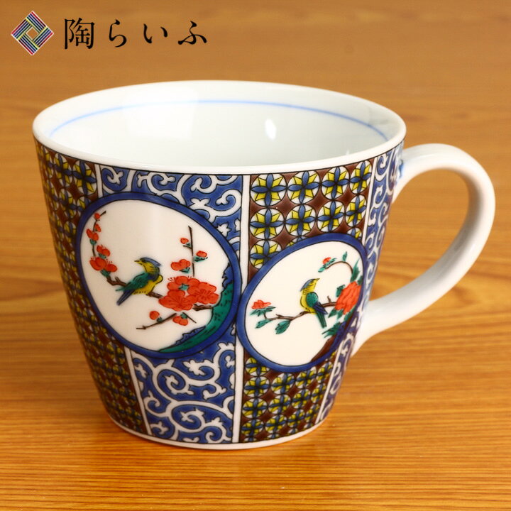 楽天市場】九谷焼 マグカップ 古九谷風丸紋/青郊窯＜和食器 マグカップ 
