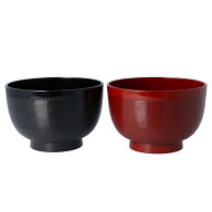 山中漆器 夫婦汁椀 小丸千筋 / 黒 朱 ペアセット | 漆器 2客セット お椀 漆塗り 木質 伝統工芸 九谷焼に…