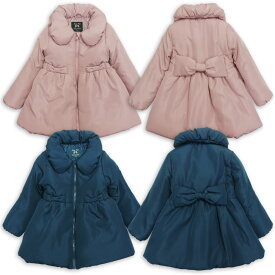 【2025年度版/送料無料】待望のファスナータイプ！まるで天使の可愛さ♪後ろリボン付き中わたコート/ジャケット/子供用コート/子供服/天使のコート/アウター/100cm/110cm/120cm/130cm/140cm/150cm/160cm/