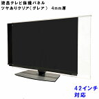 テレビガード 42型 43型 42インチ 43インチ ツヤあり グレア調 板厚3mm パネルストッパー付属 ぴったり ズレない 液晶保護パネル TV アクリル板 液晶 テレビ 保護 パネル テレビカバー モニター 保護カバー