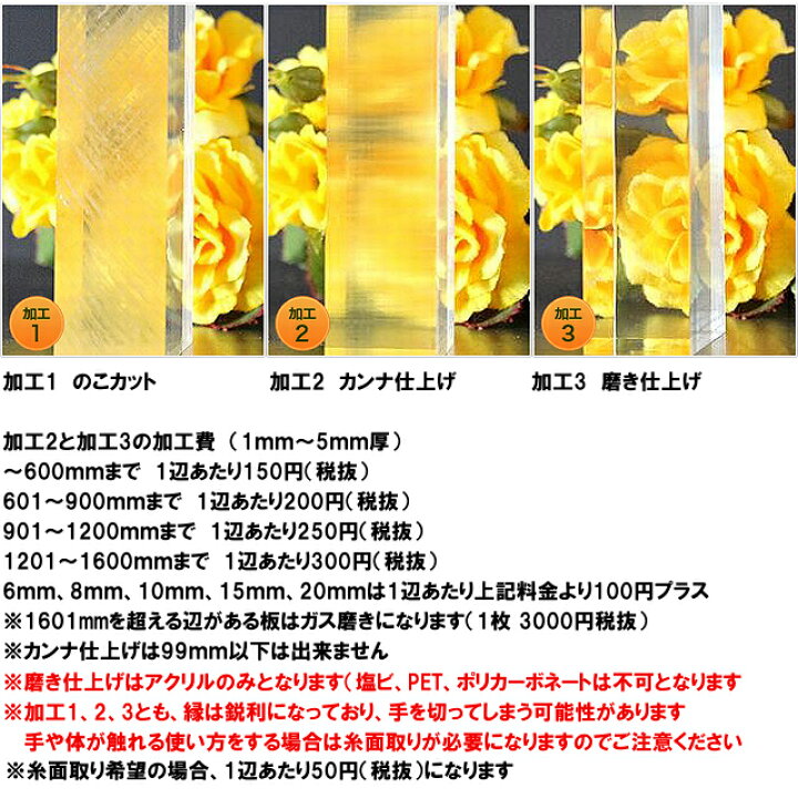 楽天市場】【法人限定】アクリル板 透明-板厚4mm 1300mm×1100mm 以上 