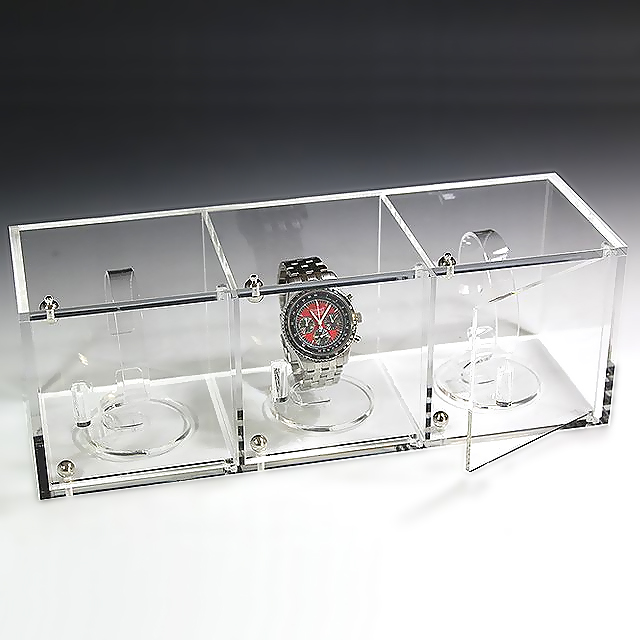 腕時計ショーケース（時計スタンド３個込み）腕時計ケース 収納ケース アクリルケース (アクリルケース コレクションケース ディスプレイケース  アクリルケース) | アクリル板・ケース　とうめい館