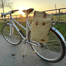 【在庫処分・即納】TOURBON 自転車リアバッグ キャンバス生地 サイドバッグ ストラップ付き鞄 パニアバッグ 通勤通学 買い物 お出かけ ショルダーバッグ トートバッグ シンプル　おしゃれ　男女兼用