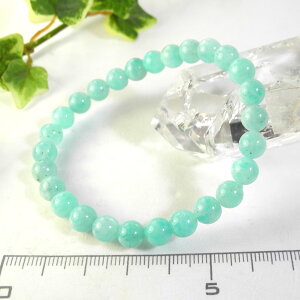 �y�N�[�|����10%OFF�z�A�}�]�i�C�g �u���X���b�g 6.5mm �Y�n �u���W�� Amazonite �V�͐� ��]�̐� �z�[�v�X�g�[�� �W���G���[ �A�N�Z�T���[ �V�R�� �z�� 1�_���� ���i�B�e AMMB-24