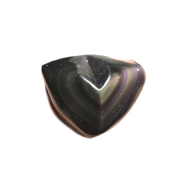 【クーポンで10%OFF】ハート型 レインボーオブシディアン 全面研磨 産地 メキシコ Obsidian 黒曜石 Glass Lava グラスラーバ 天然石 鉱物 1点もの 現品撮影 OBR-103