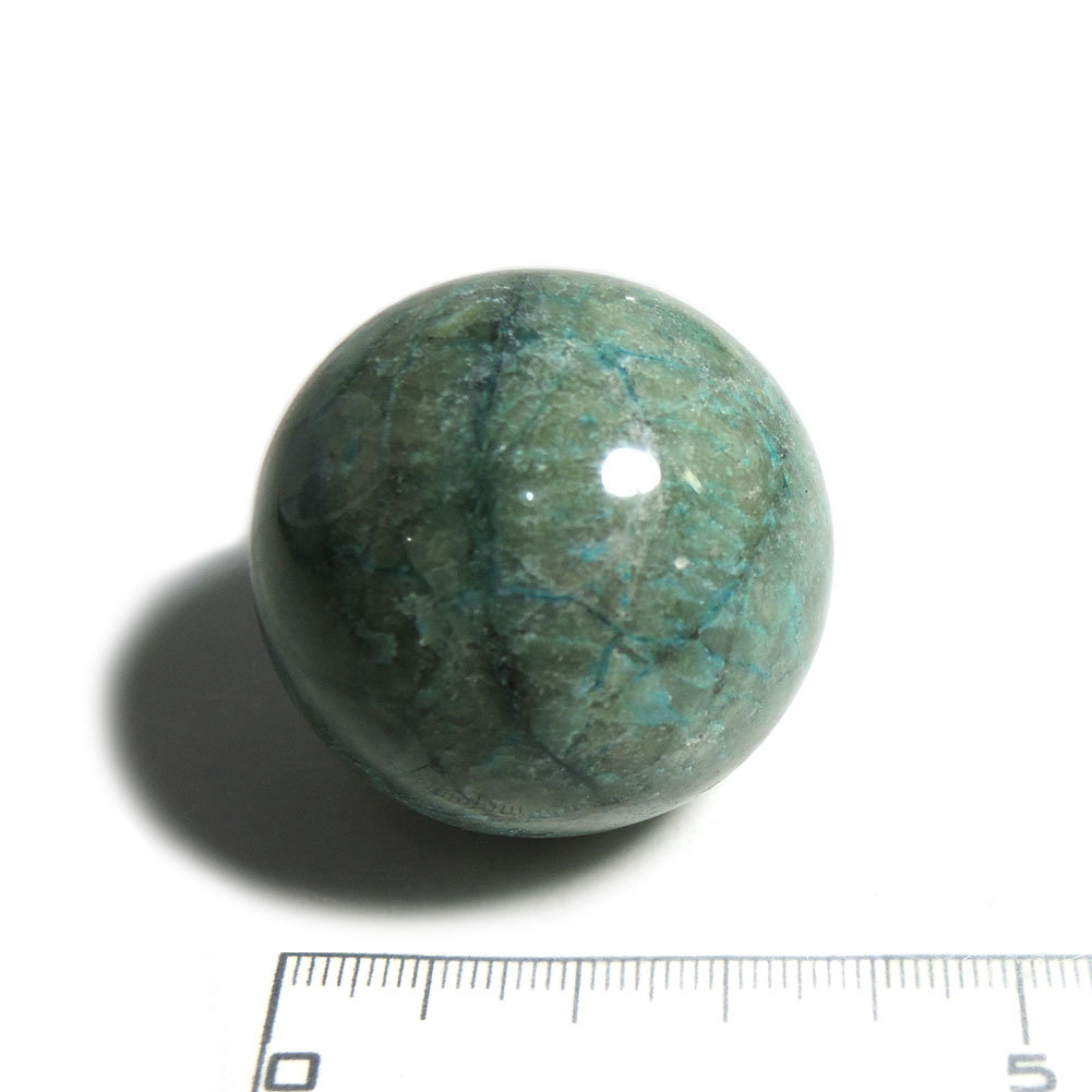 クリソコラ スフィア 丸玉 ボール 産地 ペルー Chrysocolla 珪孔雀石 天然石 鉱物 1点もの 現品撮影 CHBB-27