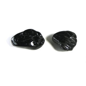 【クーポンで10%OFF】ブラジル産 高品質 ブラックトルマリン 完全研磨 原石 2個セット ポリッシュ タンブル black tourmaline 電気石 ショール 10月 誕生石 天然石 鉱物 現品撮影 TK2-8