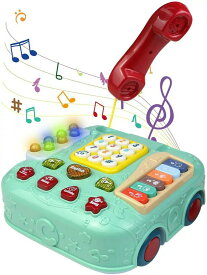 知育玩具 音楽 楽器 電話 玩具 多機能 おもちゃ 教育玩具 ピアノ 車 親子ゲーム 赤ちゃん おもちゃ 英語 子供 誕生日 クリスマス プレゼント ギフト 3歳以上 電話おもちゃ
