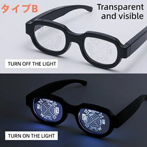 即納 発光LEDメガネ 考える姿メガネ LED光仮面 犯人追跡メガネ コスプレ道具 コスプレ小物 変身/お祭り/パーティー/ハロウィン/仮装大会/クリスマス/新年会/学園祭