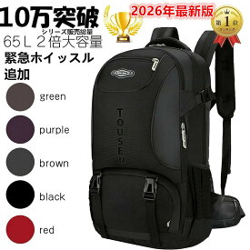 即納｢動画あり｣　【地震 緊急避難必要品】リュック 大容量 登山用 バッグ 登山 リュック レディース/メンズ 色登山 リュック 65L 防災リュック 大容量 登山バッグ バックパック リュックサック 防水 軽量 山登り バック 多機能