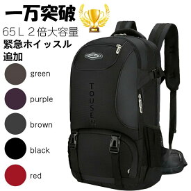 即納｢動画あり｣　【地震 緊急避難必要品】リュック 大容量 登山用 バッグ 登山 リュック レディース/メンズ 色登山 リュック 65L 防災リュック 大容量 登山バッグ バックパック リュックサック 防水 軽量 山登り バック 多機能