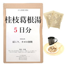 桂枝加葛根湯 5日分(5包) 煎じ薬 体力中等度以下で 汗が出て 肩こりや頭痛のあるもののかぜの初期 漢方 ケイシカッコントウ けいしかっこんとう