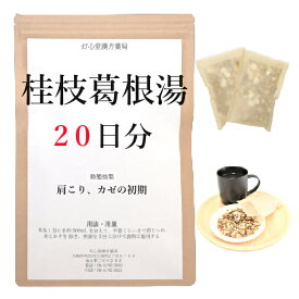 桂枝加葛根湯 20日分(20包) 煎じ薬 体力中等度以下で 汗が出て 肩こりや頭痛のあるもののかぜの初期 漢方 ケイシカッコントウ けいしかっこんとう