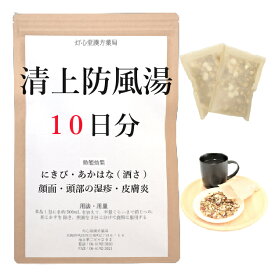 清上防風湯 10日分(10包) 煎じ薬 にきび 顔面・頭部の湿疹・皮膚炎 あかはな・酒さ 薬局製剤 漢方 セイジョウボウフウトウ せいじょうぼうふうとう